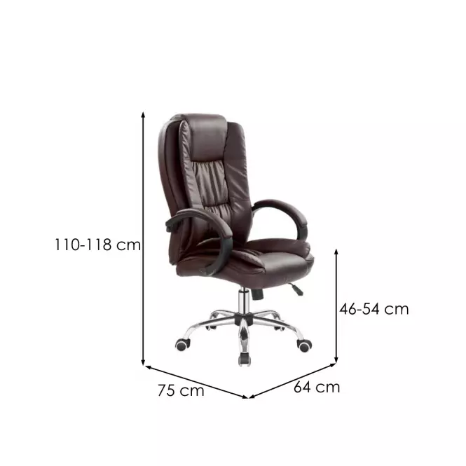 Fotel obrotowy Relax ciemny brąz