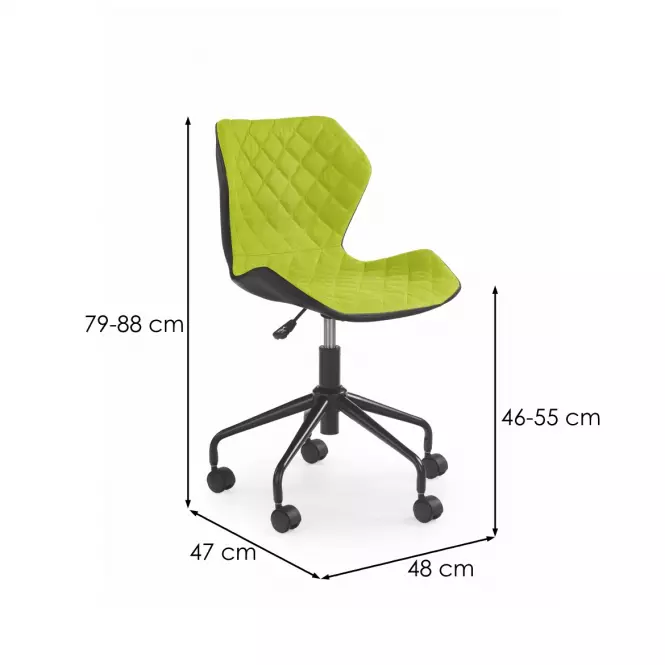 Fotel Obrotowy Matrix Czarny/Zielony