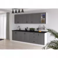 Kuchnia Stilo dustgrey/biały 260 bez blatu