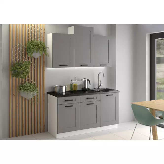 Kuchnia Luna dustgrey/biały 260 bez blatu