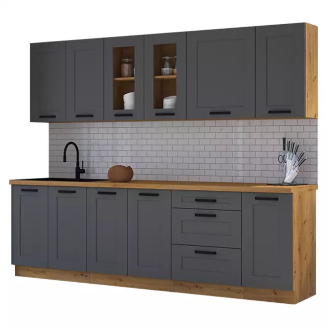 Kuchnia Luna dustgrey/artisan 260 bez blatu
