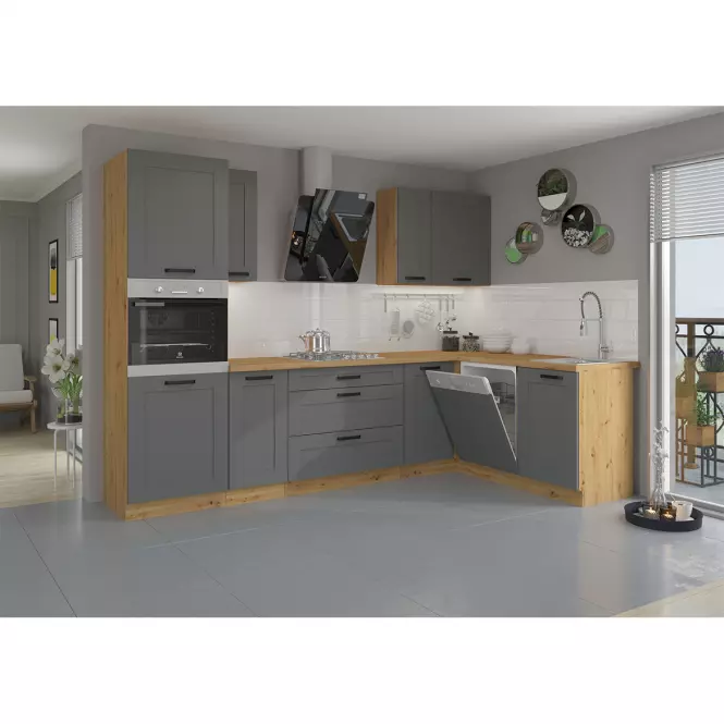 Kuchnia Luna dustgrey/artisan 260 bez blatu