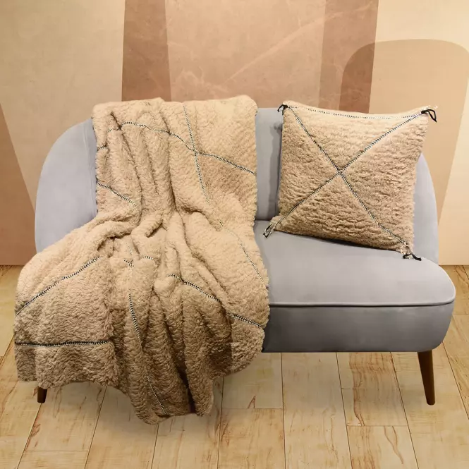 Koc Sherpa 130x160 beż Merkury Home