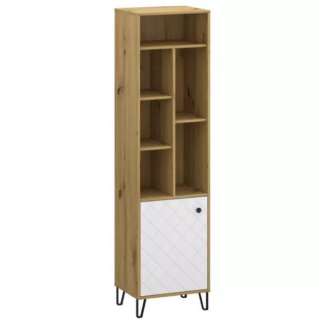 Regał Sorrento R 1d Dąb Artisan/Biały