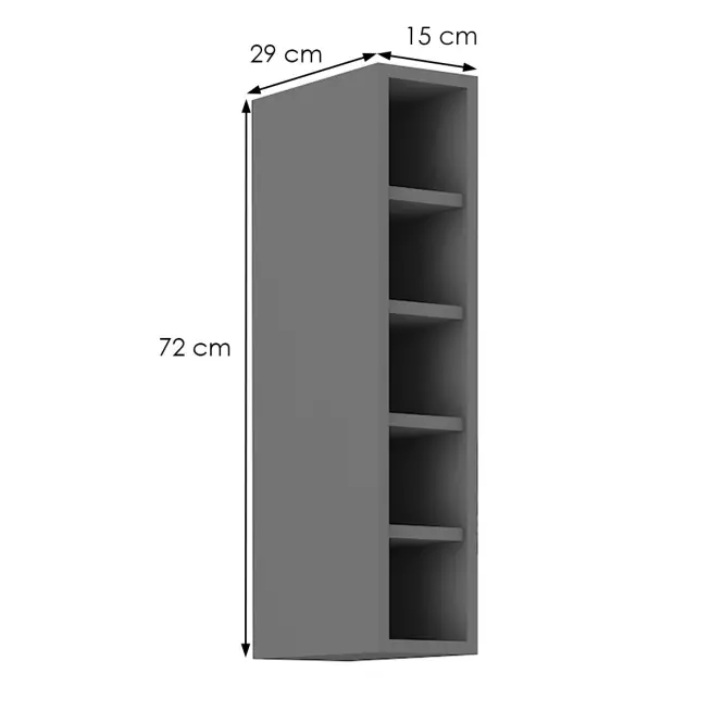 Szafka kuchenna SCANDI/AVA/NESSA antracyt 15g-72 otw,2
