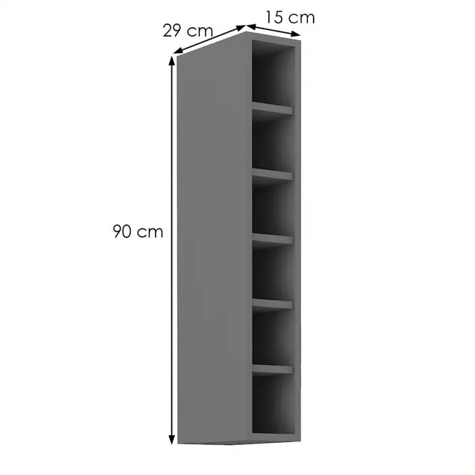 Szafka kuchenna SCANDI/AVA/NESSA antracyt 15g-90 otw,2