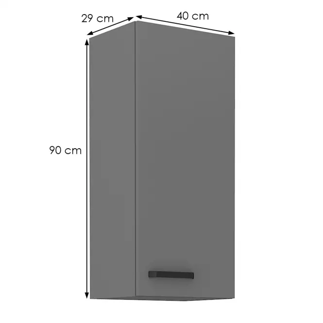 Szafka kuchenna NESSA antracyt 40g-90 1f,2