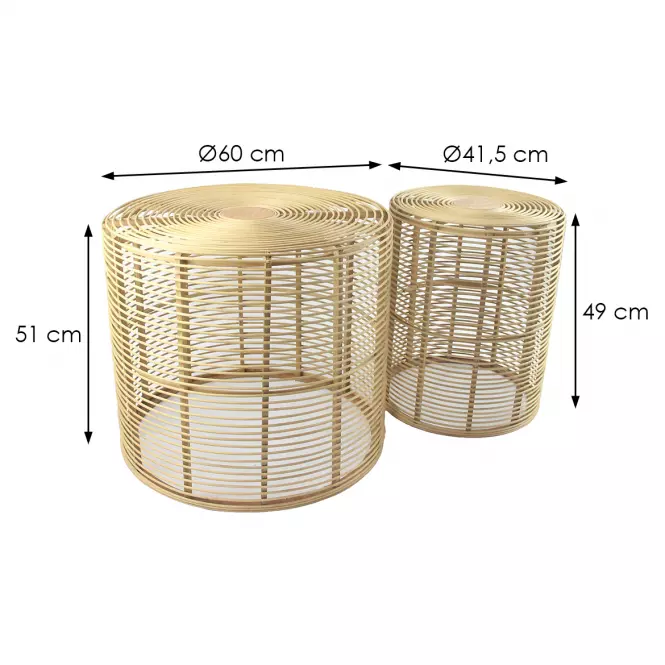 Stolik kawowy BULAN RATTAN 60