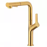 Bateria zlewozmywakowa Duero Design Gold z wyciąganą wylewką