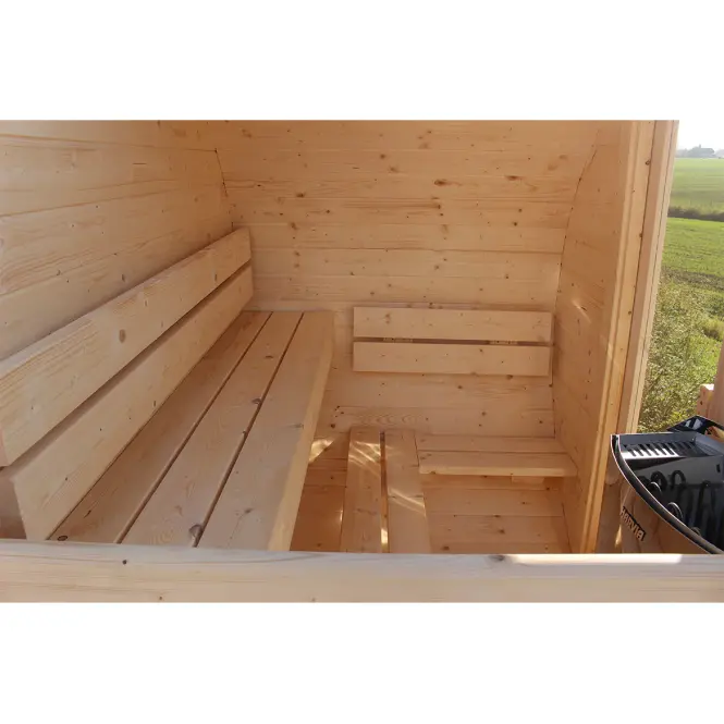 Sauna beczka 1,5 m + piec elektryczny Sentiotec 100 6 kW