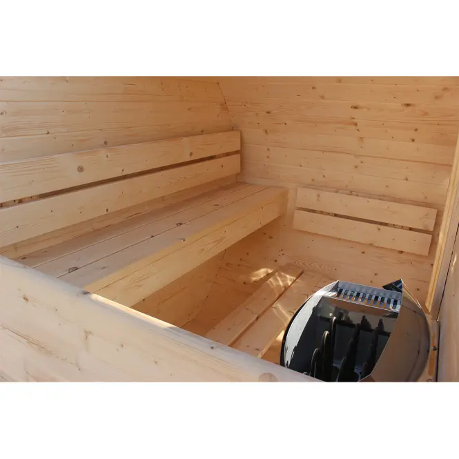 Sauna beczka 1,5 m + piec elektryczny Sentiotec 100 6 kW