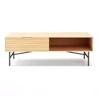 Szafka RTV Bassel 2519 120X60X40 naturalny/czarny
