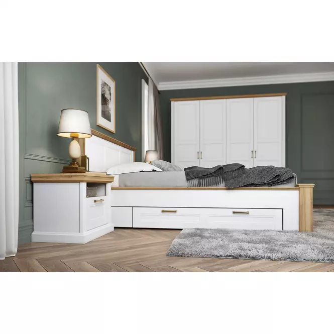 Szafa 4d Tara p4/ta white/pacific walnut