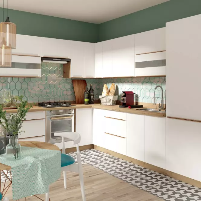 Kuchnia Glamour 260 C Plus z blatem white