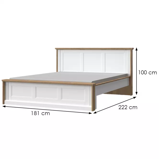 Łóżko 160 Tara kr160-ta white/pacific walnut
