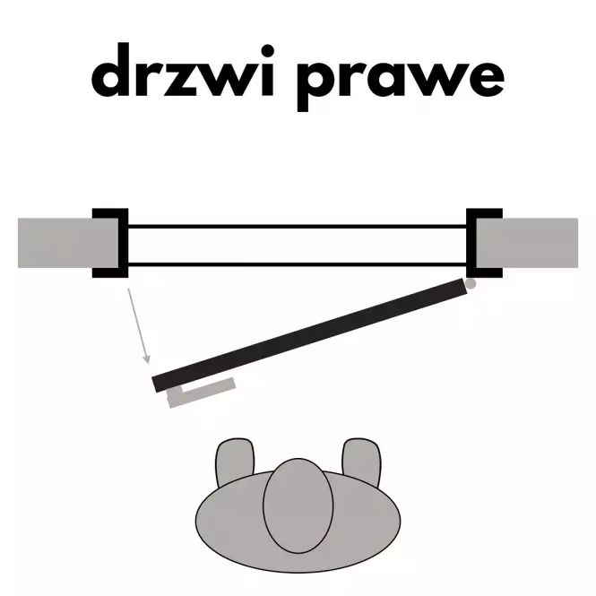 Drzwi wewnętrzne PARE 1*4 80P Dąb Szary  WC+PODC,2