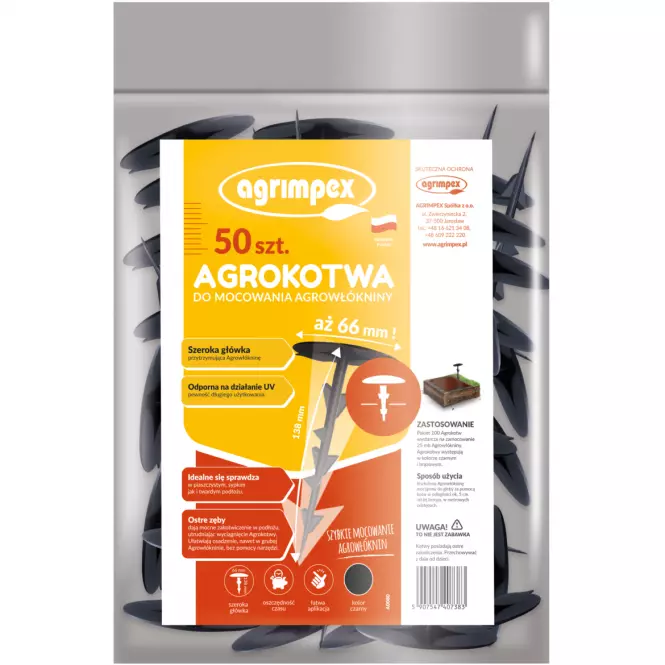 Agrokotwa czarna 50 szt