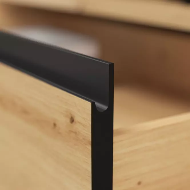 Komoda Naxos 2d4s dąb artisan/dąb artisan czarny mat