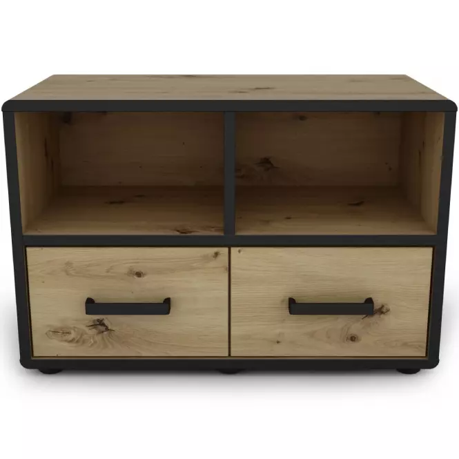 Komoda Capannoli 70 2s dąb artisan/czarny,3