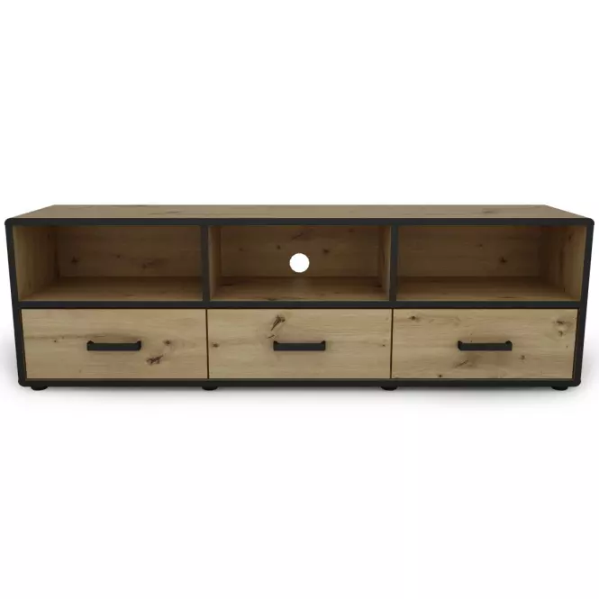 Szafka RTV capannoli 150 3s dąb artisan/czarny