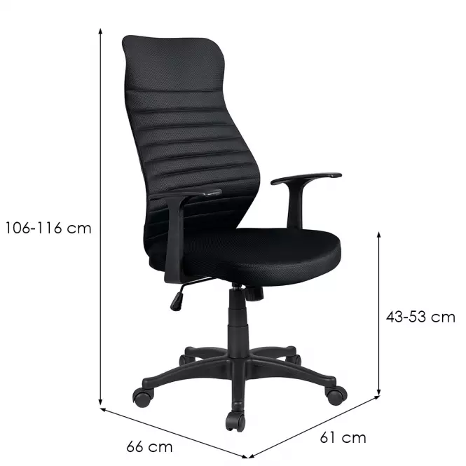 Krzesło Obrotowe Nadan Mlm-611489 czarny