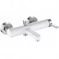 Bateria wannowa z zestawem wannowym Rea Polo biała chrom