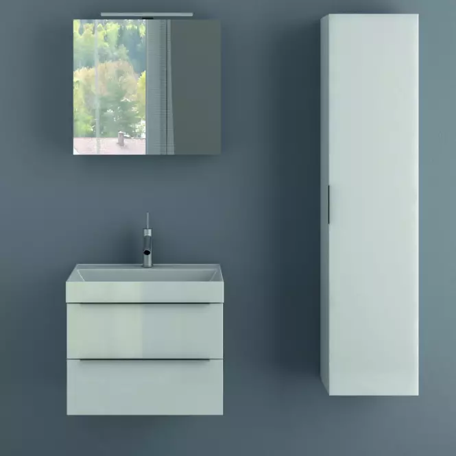 Szafka lustrzana Malaga E80 biała 521557
