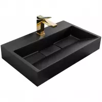 Umywalka nablatowa/ścienna Goya Black Mat 60 konglomerat