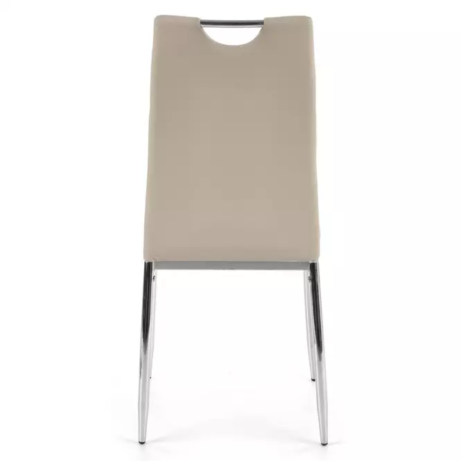 Krzesło K187 metal/ekoskóra beż 46x56x97