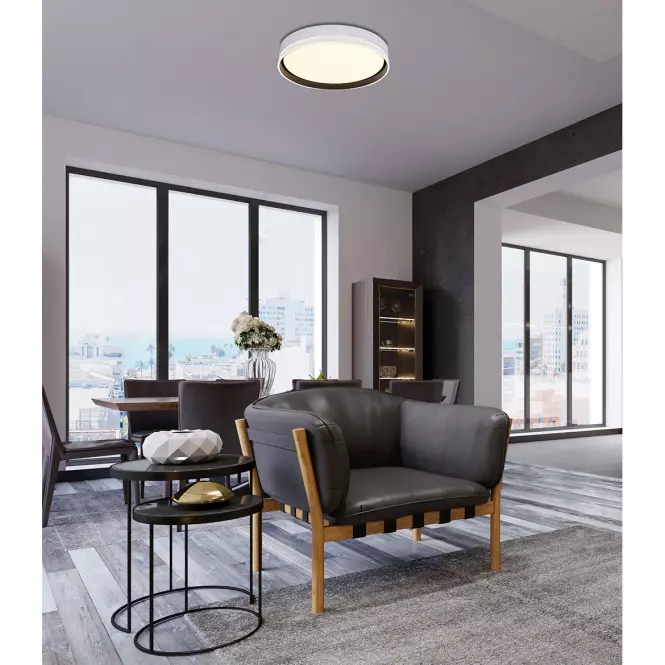 Plafon Florida LED 13-11305 18W Biało-Czarny 39CM PL1
