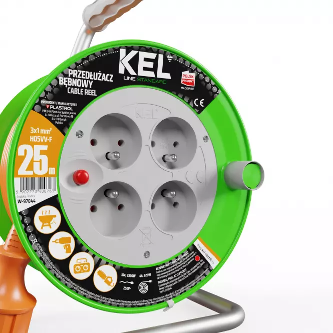 Przedłużacz bębnowy PB-ST/M/25M/3X1 2300W