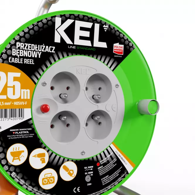 Przedłużacz bębnowy PB-ST/S/25M/3X1.5 3680W