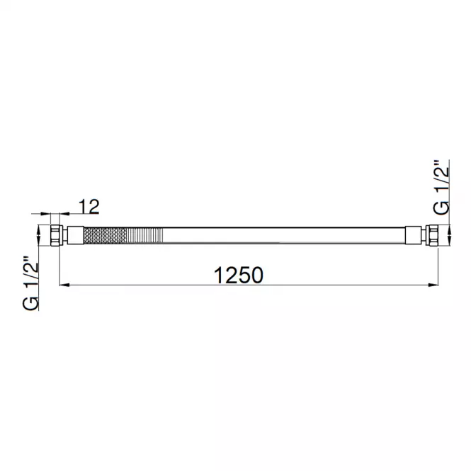 Wąż do gazu w osłonie 1/2˝ 1,25 m PVC