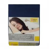 Prześcieradło frotowe z gumką 160x200 granatowe 34