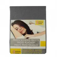Prześcieradło frotowe z gumką 140x200 szary 70