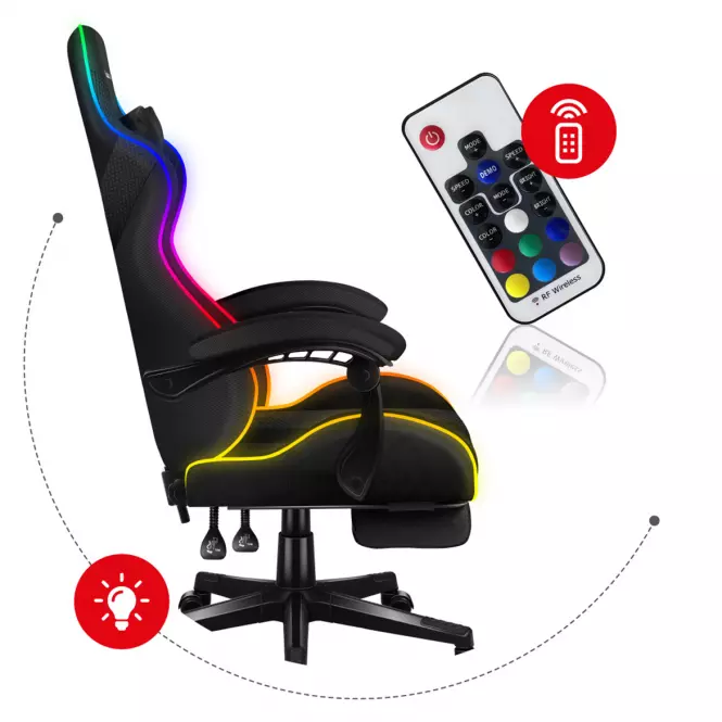 Fotel gamingowy HZ-Force 4.7 RGB Mesh