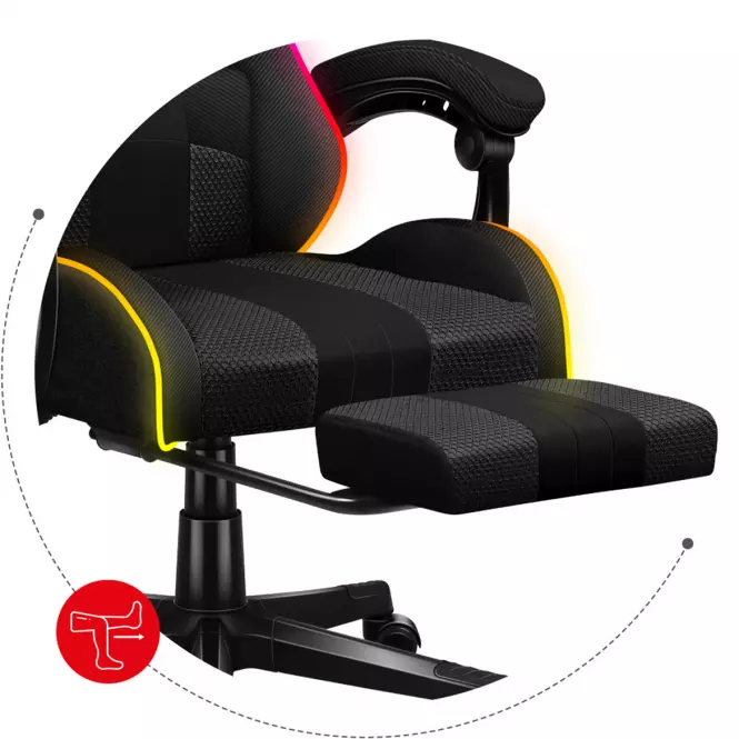 Fotel gamingowy HZ-Force 4.7 RGB Mesh