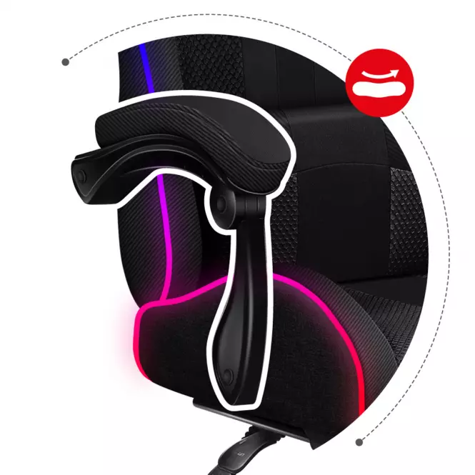Fotel gamingowy HZ-Force 4.7 RGB Mesh