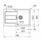 Zlew S2D 611-78 onyx,2