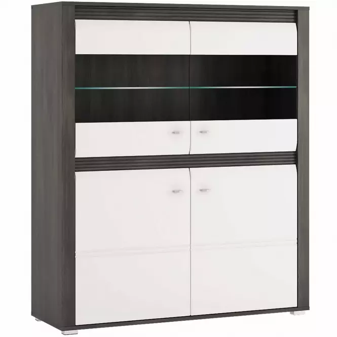 Witryna Sevilla typ 33 2D sosna norweska/ biały + LED