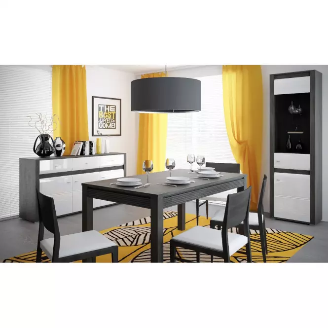 Witryna Sevilla typ 33 2D sosna norweska/ biały + LED,7