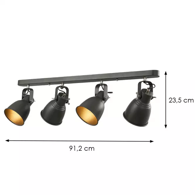 Lampa 2021152-4 DARK GREY E27 LS4