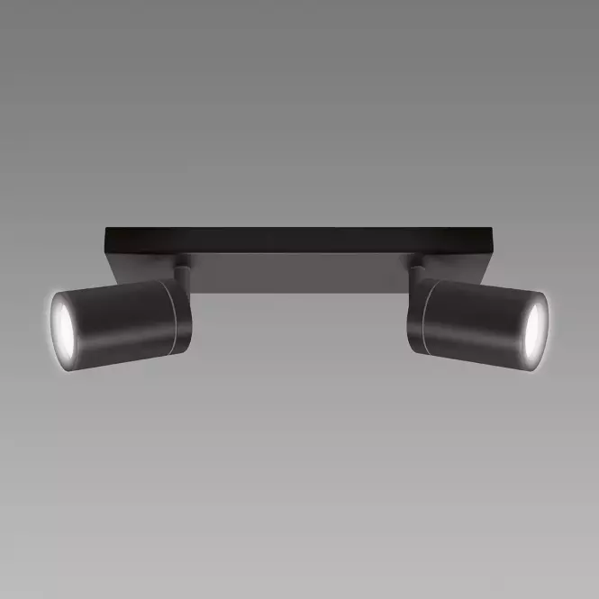 Lampa TENOR GU10 2L BLACK 04071 IP44 LS2