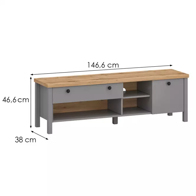 Stolik RTV 1D1S Melini Gray B