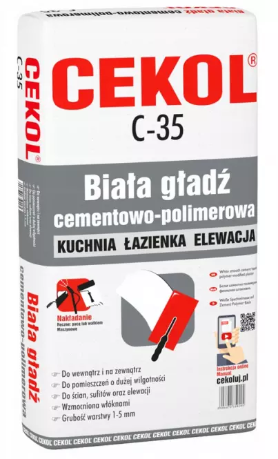 Cekol biała gładź cementowo-polimerowa C-35 5kg