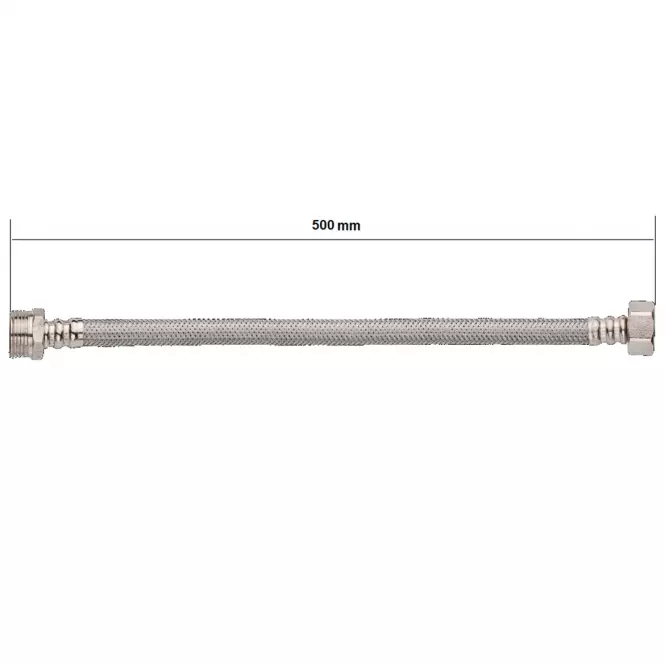 Wężyk w oplocie stalowym (1/2Wx1/2Z) 50 cm