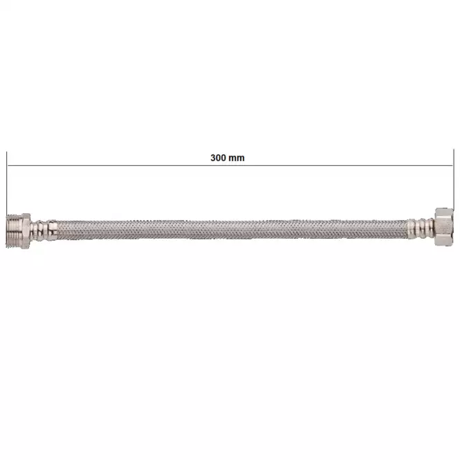 Wężyk w oplocie stalowym (1/2Wx3/8Z) 30 cm