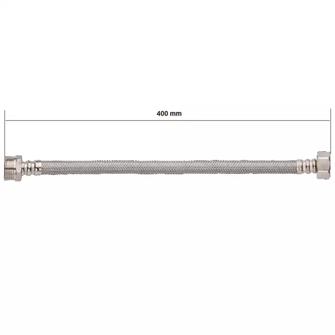 Wężyk w oplocie stalowym (1/2Wx3/8Z) 40 cm