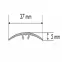 Listwa progowa LW 37 5W1 0,93 C-0 srebrny,6