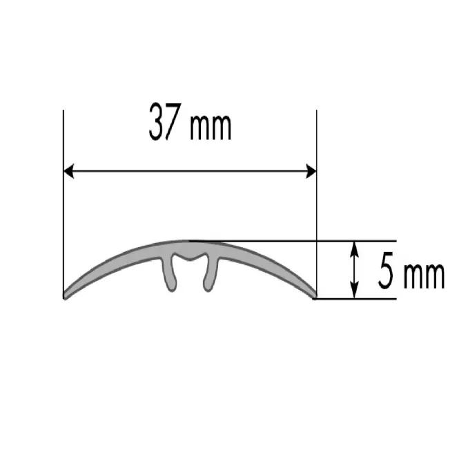 Listwa progowa LW 37 5W1 1,86 C-0 srebrny